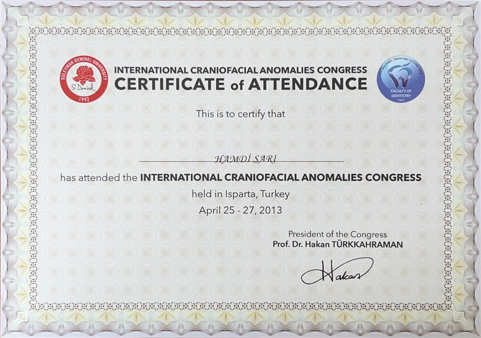 International Craniofacial Anomalies Congress, Isparta